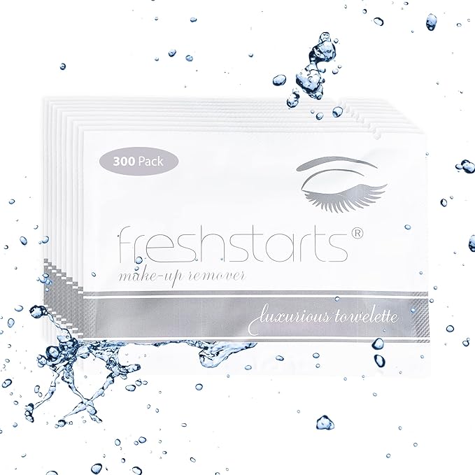 300 Bulk Pack Luxurious Makeup Remover Wipes, Guest Bathroom Essentials for Weddings, Restaurants, Bars & Clubs – Gray, Travel-Size, Disposable
