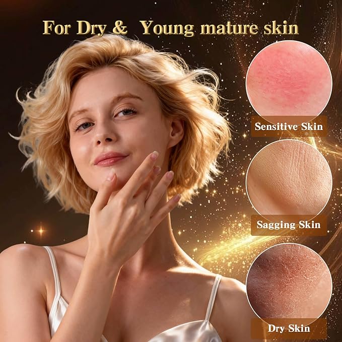 24K Gold & Caviar Collagen Face Mask, 5 Pack – Luxurious Hydrating Facial Treatment, Firming Appearance – Supports a Radiant, Rejuvenated Look Overnight