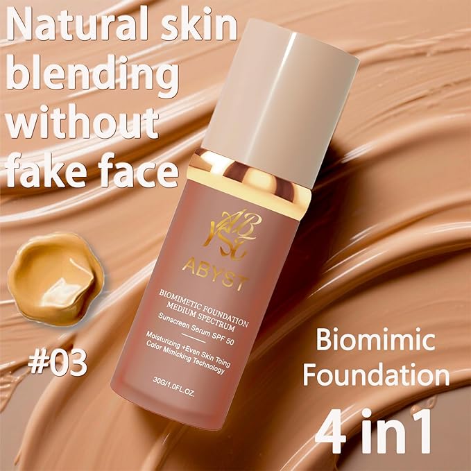 4-in-1 Foundation | Neutral-Tone Concealer |Hydrating Full Coverage Foundation | Color Balancer & Imperfection - Medium Natural for Normal Skinned People 1 Fl Oz (Tan #3)