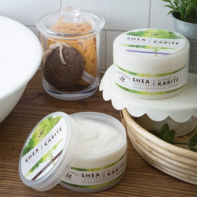 Pre de Provence Beurre De Karité Moisturizing Collection, Shea Butter Enriched Nourishing, Body Butter, 500 ML, Unscented