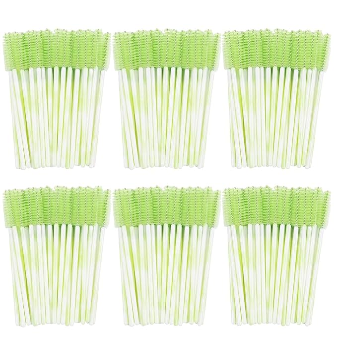 300 Disposable Mascara Wands Eyelash Brush Spoolies for Eye Lash Extension Eyelash Extension Supplies Makeup Tools Accessories (Green)