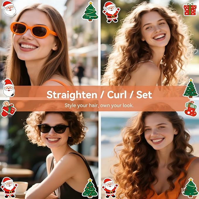 Mini Flat Iron 0.7 Inch with Negative Ion,15s Fast Heating Straightener, Adjustable Temperature & Auto Shut Off, Double Voltage Travel Hair Straightener for Short Hair, Curls, Bangs, Men & Women
