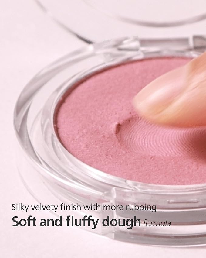 THESAEM Jelly Blusher PP01 Milky Mauve - Velvety Finish Soft Jelly Powder Cheek - Easy Blending Formula- Lightweight, Smooth, Natural Buildable Blusher
