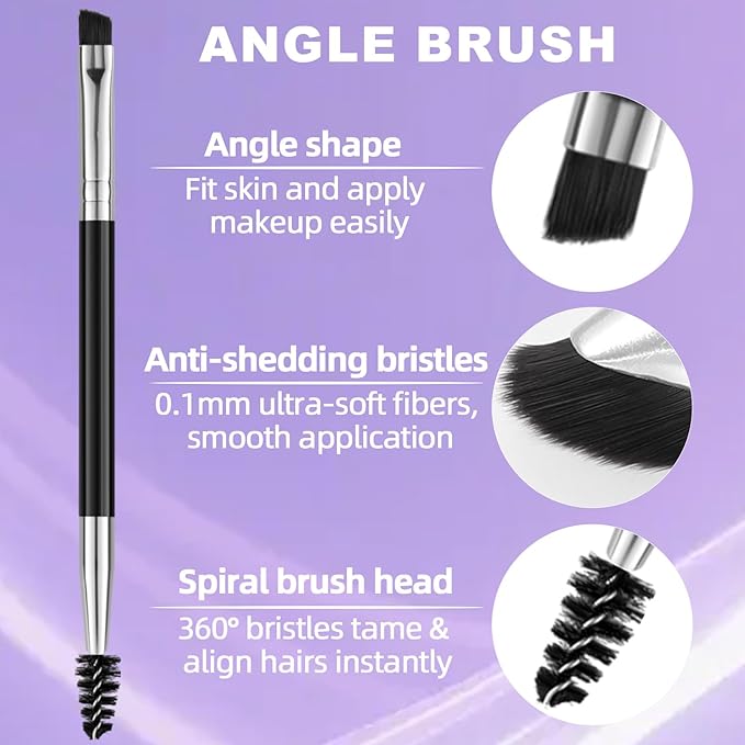 Eyebrow Pen Kit, with Microblading Eyebrow Pen, Eyebrow Gel, Eyeliner, Eyebrow Brush, Eyebrow Pencils for Women, Waterproof, Smudge Proof, Long Lasting Makeup Formula - Black Brown