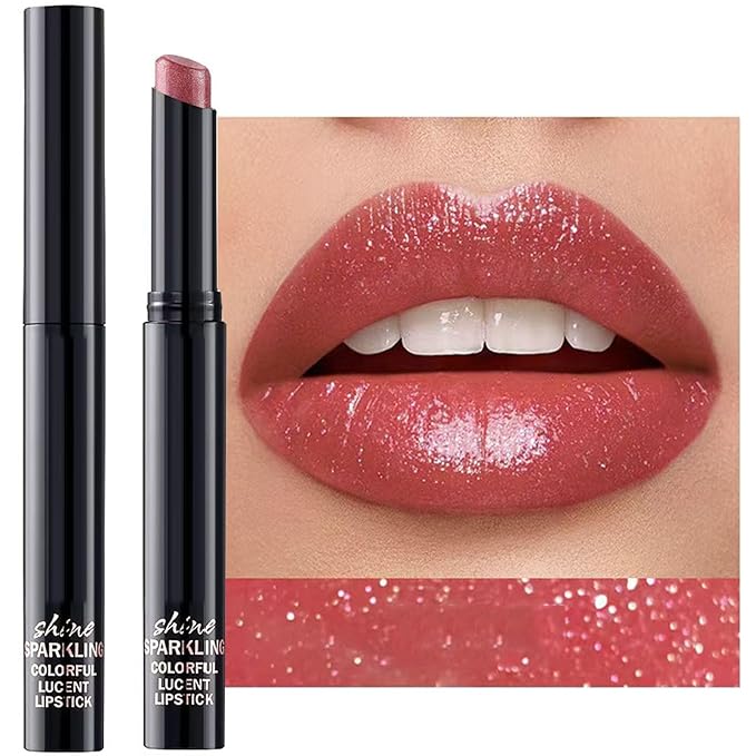 Long Lasting Waterproof Pearlescent & Glitter Lipstick - Ideal for Parties, Dates & Evening Events # 05