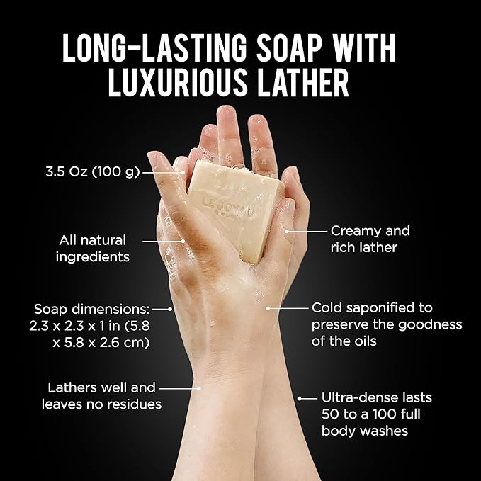 LJO Naturally Made No Perfume Soap | Enriched with Essential Oils | Free from Chemicals | No Titanium Dioxide | Handmade with 4 All-Natural Ingredients | Green Tea Mystique | Pack of 1