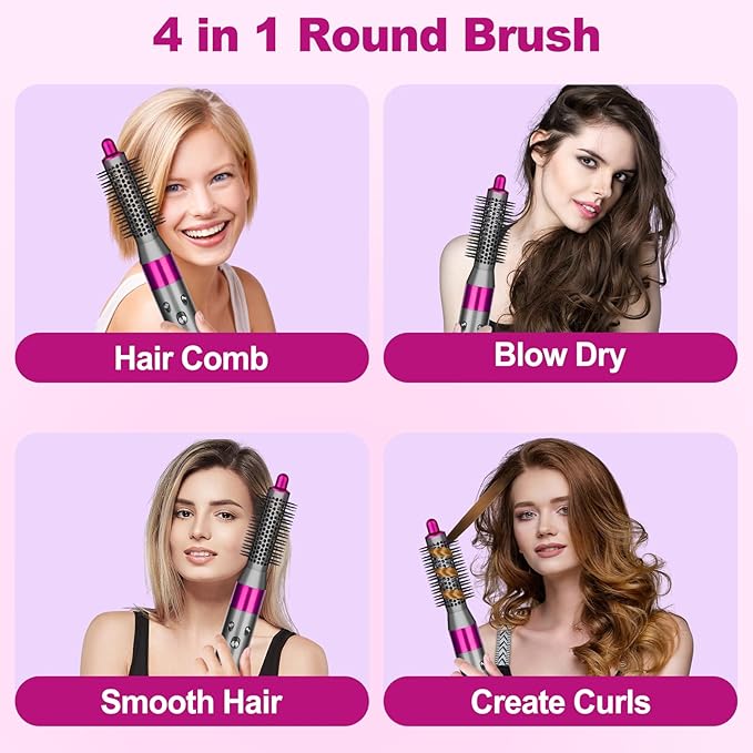 Small Round Volumizng Brush Attachment for Dyson Airwrap HS01 HS05 HS08, 20MM Smaller Tiny Round Brush Volume Boost Short to Medium Length Hair, Bangs to Creates Defined Bouncy Curls
