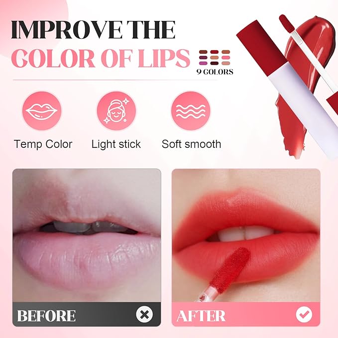 Lip Stain Oil, 2025 New Lips Staining Lip Oil, Lips Staining Long-Lasting Matte Liquid Lipstick Gloss for Women Makeup (LUCKY LOTUS, one size)