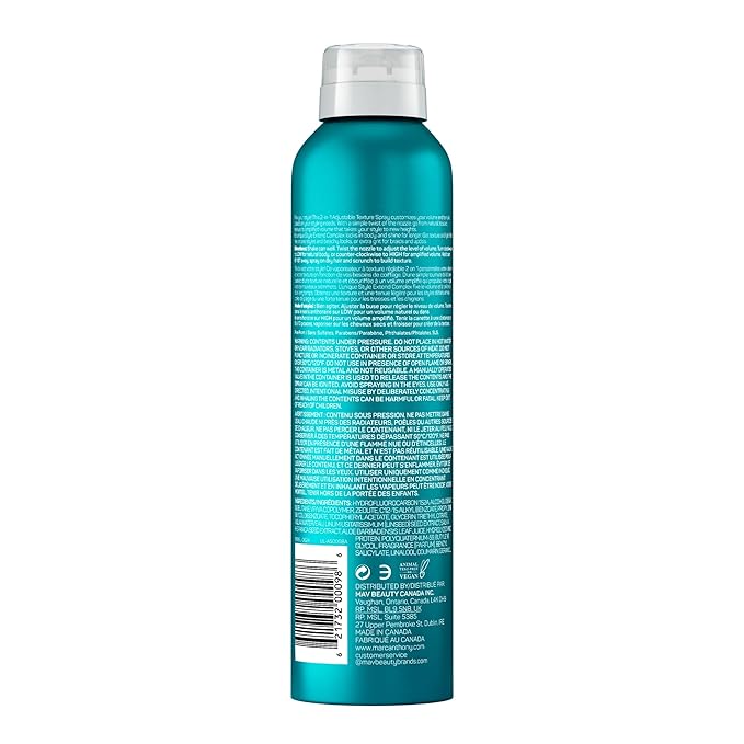 Marc Anthony Texture Hair Spray for Women & Men, Style Flex 2-in-1 Adjustable Texture Hairspray - Low to Extra Hold Styling Spray for Soft, Defined, Thicker & Fuller-Looking Hair Style, 7 oz