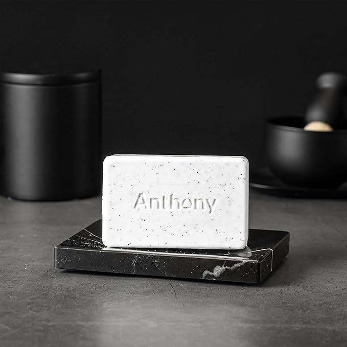 Anthony Men's Exfoliating Soap Bar, Grapefruit Scent, 5 Oz - Infused with Cucumber Extract, Jojoba, Shea Butter, Squalane & Coconut Oils for Moisturizing, Exfoliating & Refreshing Body Skin