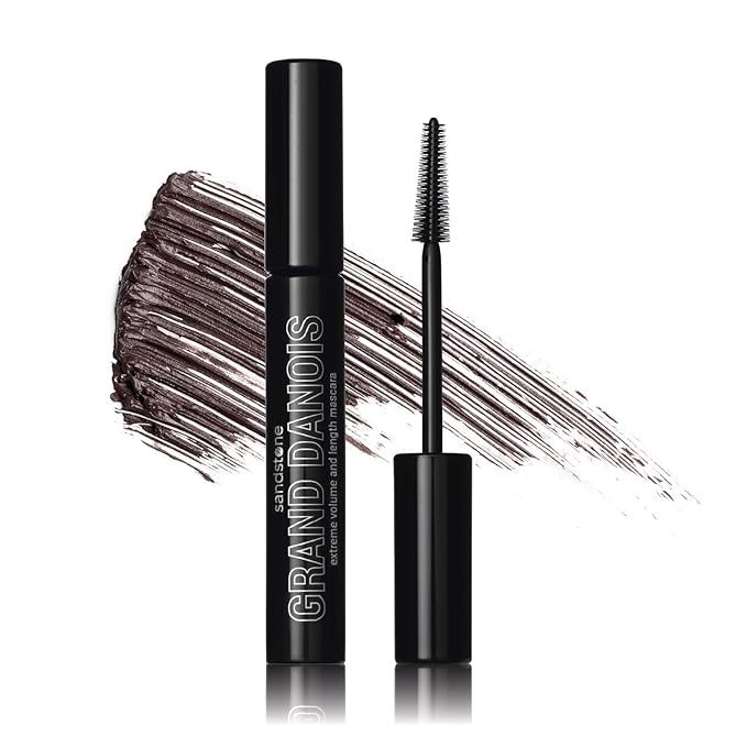 Hypoallergenic Mascara Sensitive Eyes - Smudge-Proof, Sweatproof, Lengthening for Maximum Volume and Length - Vegan, Non Toxic ingredients (Brown, 9 ml)