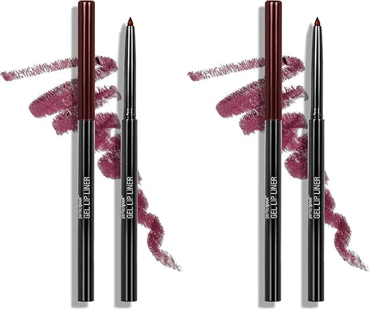 wet n wild Lip Liner Perfect Pout Matte Retractable Gel Lip Liner Pencil, Plum Together (Pack of 2)
