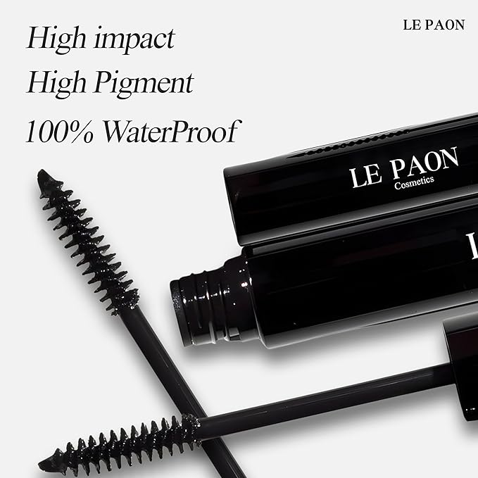Super Curl Waterproof Mascara for Lenthening Lashes without Fallout – Clump Free Volumizing Mascara for Defined & Separated Lashes