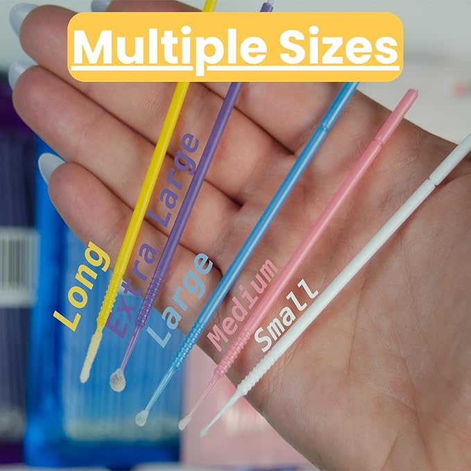 Disposable Micro Applicator Micro Brush for Makeup, Eyelash Extension, Lash and Mascara Application for Personal Care (100 Count (Pack of 1), Yellow (Long))