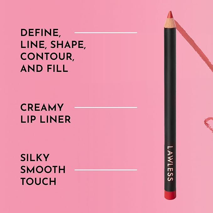 Lawless Women's Forget the Filler Definer-Liner, True Love, Red, 0.04 Ounce