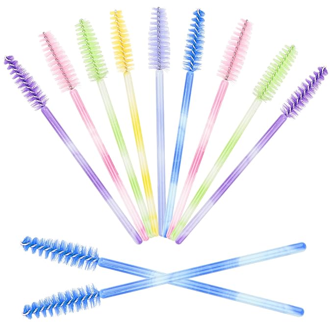 300 Disposable Mascara Wands Eyelash Brush Spoolies for Eye Lash Extension Eyelash Extension Supplies Makeup Tools Accessories (Color Mix)