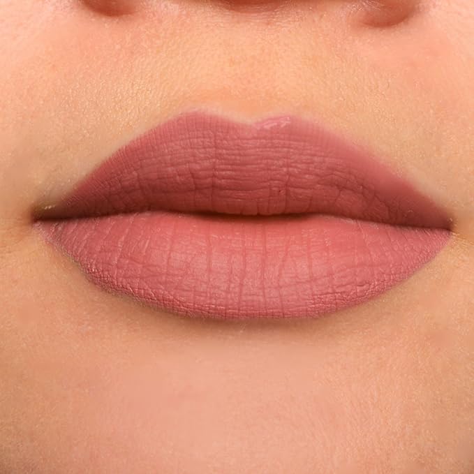 pūrlisse Velvet Crush Long Lasting Lipstick - Matte Finish Hydrating Lipstick - Enriched with Bakuchiol, Mango Seed & Shea Butter to Soften & Smooth Lips - Pink Nude (0.12 oz)