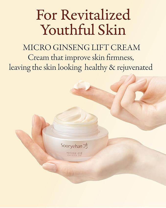 SOORYEHAN Micro Ginseng Core Lift Cream Special Set (2.4 fl oz) - Enhances Skin Firmness, Elasticity, and Hydration. with Ginsenoside R3™ for a Youthful, Healthy Complexion.