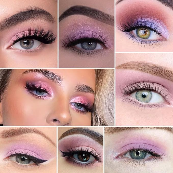 20 Nude Brown Pink Matte Shimmer Eyeshadow Palette for Eye Makeup,High Pigmented Beige Purple Tan Eye Shadow Primers Powder Palet de sombras de ojos (04# Light Lavender)