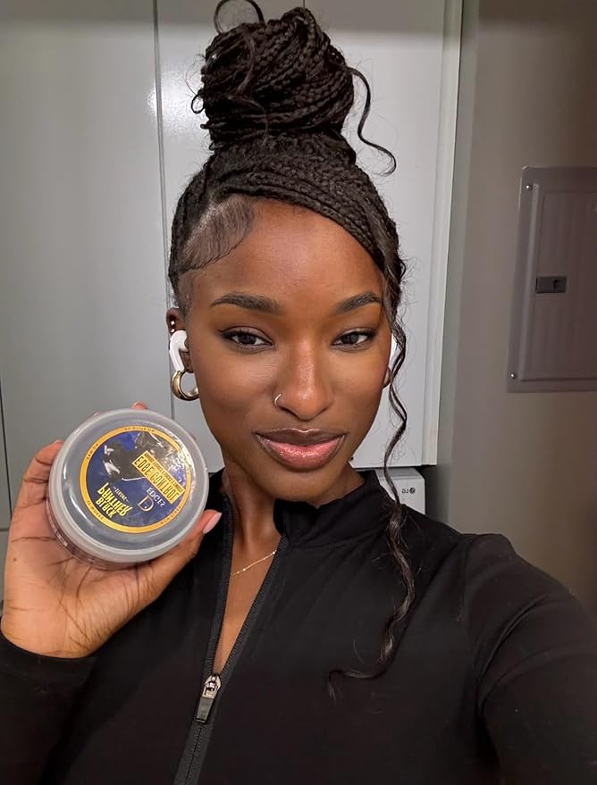 Black Panther Extra Hold Edge Control & Braiding Gel – Natural Instant Edge Control for Black Hair, 4C Gel for Women & Men. 4 oz, Purple