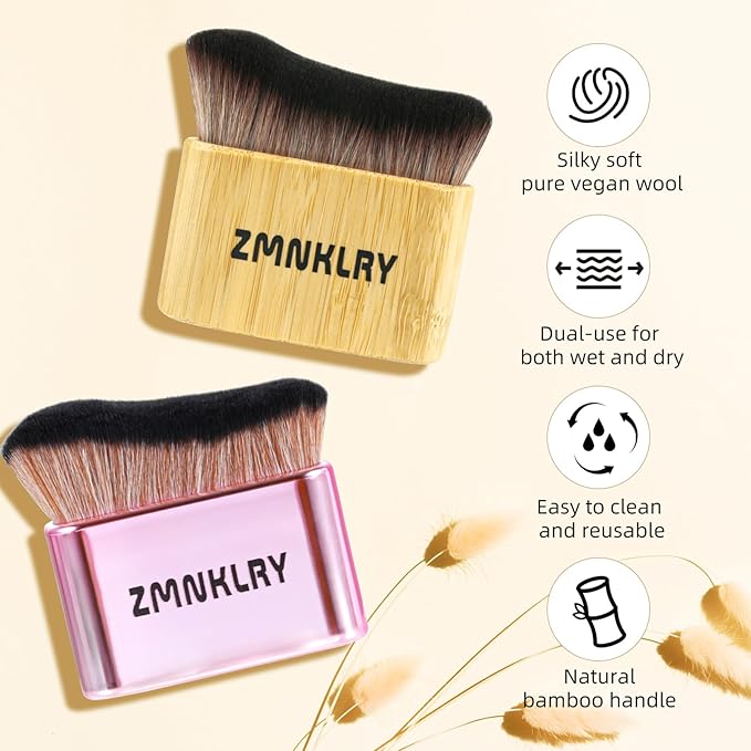 Kabuki Brush - Bronzer & Self-Tanner Brush, Upgrade for Face & Body Makeup