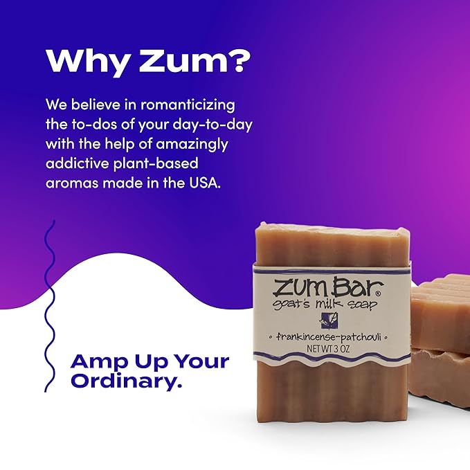 Zum Indigo Wild Goat's Milk Soap Bar - Bar Soap for Hands & Body Made with Essential Oils - 3 oz - Citrus Blends (3 Pack)