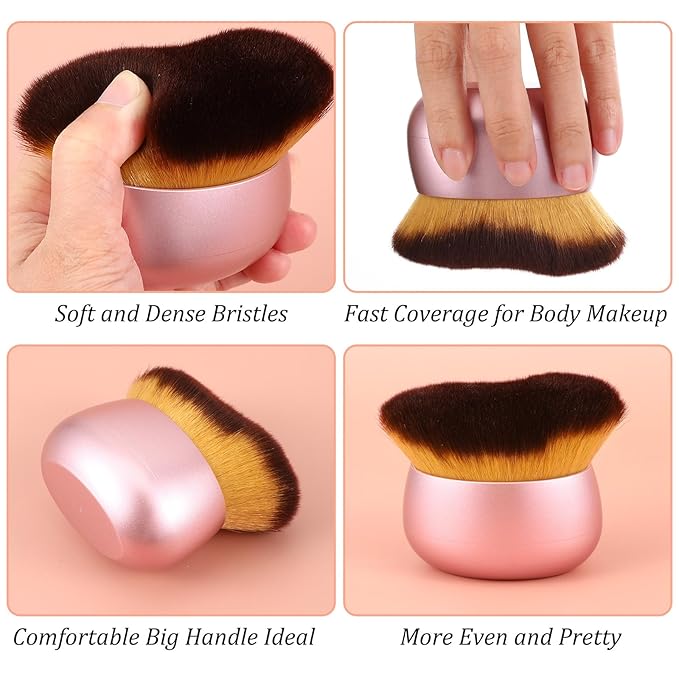 Extra Large Body Makeup Brush For Self Tanner Leg Makeup Bronzer Blend Wet Dry Use Oval Face Back Make Up Brush Mousse Blending Brushes for Provides More Even Pretty Application