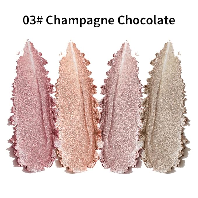 Matte Diamond Eyeshadow Palette, Shimmer Pearlescent Shades Metallic, Duo-Chrome, Glitter Sparkle and Soft Mud Textures, Natural Even Pigment for Brightening,Contouring and Multi-Look Eye Makeup-3#