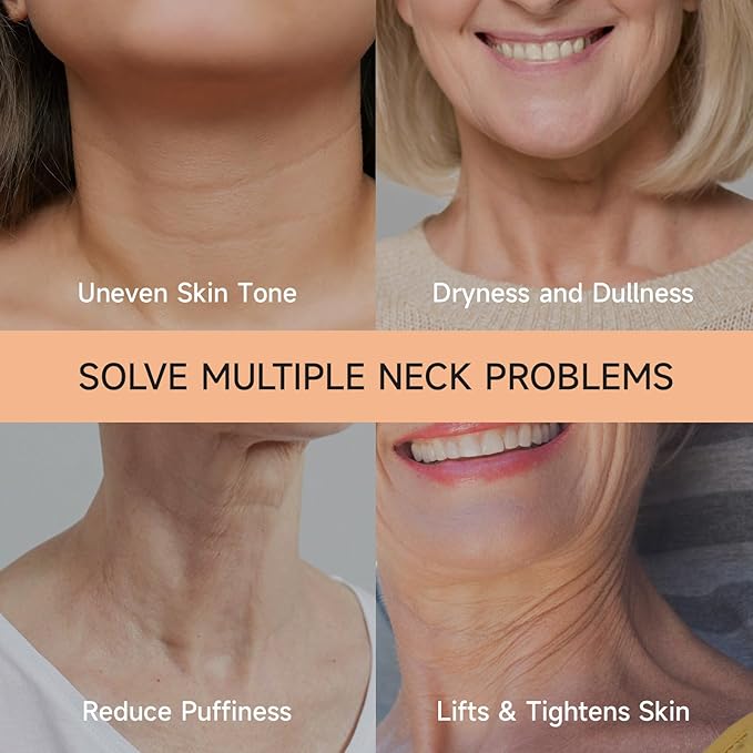 VGO Neck Creams for Tightening and Firming, Face Cream for Anti Aging Moisturizer, Hyaluronic Acid and Retinol Enriched for Neck and Face to Target Fine Lines sagging & Dryness. 4.23 Fl Oz