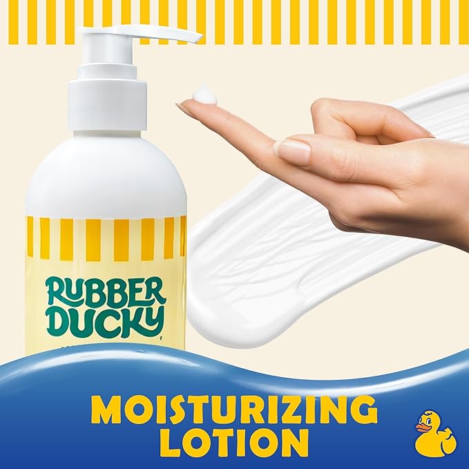 Rubber Ducky | Pump Sunscreen with SPF 50, Vitamin E Sunscreen for Face and Body | Broad Spectrum Lotion | SPF 50 Sunscreen with Pump Alternative for Moisturizing Sunblock (12oz Sunscreen Pump Bottle)