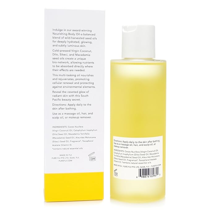 PURE FIJI Nourishing Exotic Coconut Body Oil, Pineapple (7.7 fl oz/230ml)