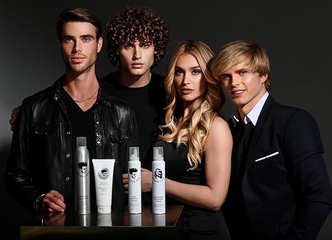 Avenue Man Curl Defining Mousse - Lightweight Styling Curl Foam for Defined, Frizz-Free Curls - Curly Hair Mousse for Men with Argan Oil, Aloe, and Green Tea Controls Frizz & Adds Shape - (6.0 Oz)