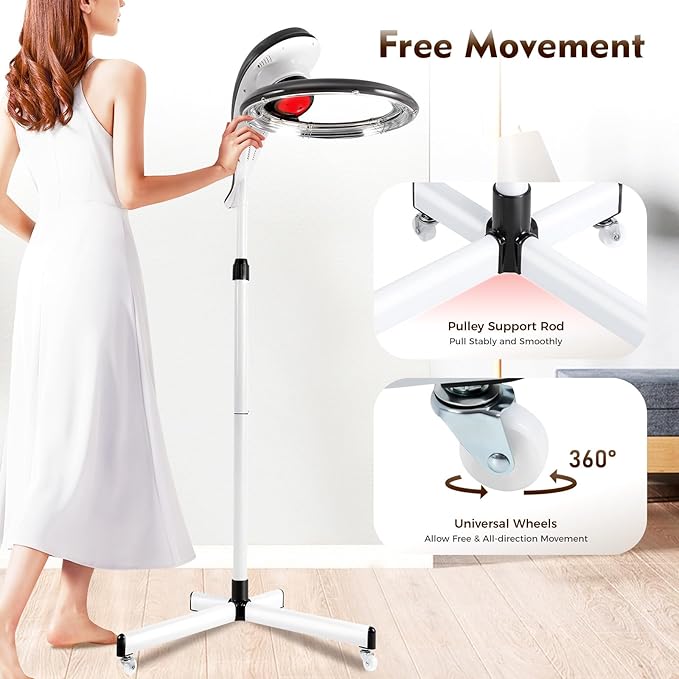 Multifunction Stand Hair Dryer, 950W Free-Stand Hair Dryer Color Processor Drying Perming Machine Orbiting Rotating Hair Perm Salon Styling