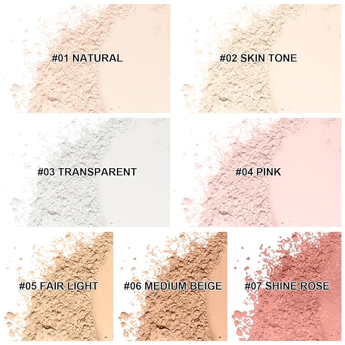 Mineral Setting Powder, SPF 35, Sunscreen White Face Loose Blurring FinishingPowder, Sheer Coverage, Weightless and Oil Control, Extend Base Makeup (#03 White Setting Makeup)