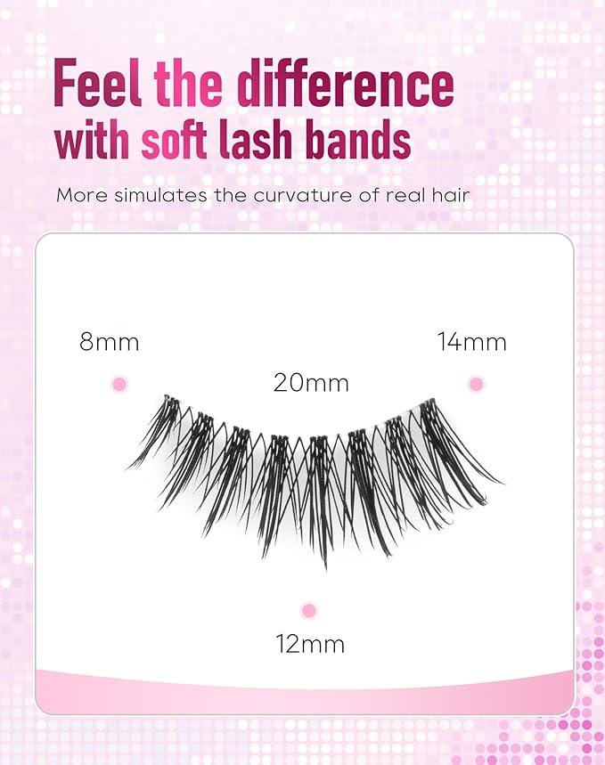 Frihappy Half Lashes Natural Wispy Half Eyelashes Cat Eye Corner Lashes HA-5