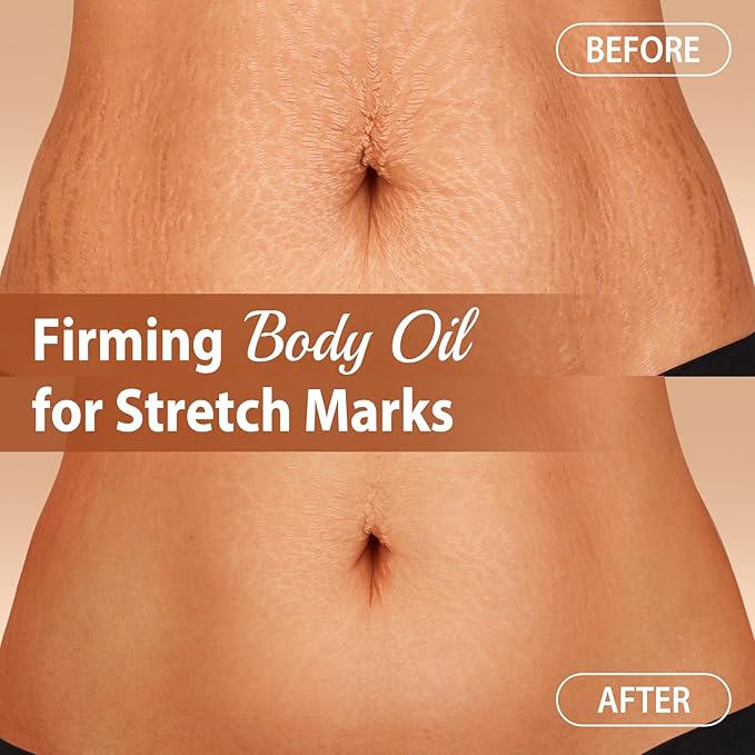 Body Firming Oil: Fast Absorbing Firming & Hydrating Skin Care with Jojoba, Grapeseed & Geranium Oils, Vitamin E | 3.4 Fl Oz Moisturizing Treatment Oil for Tightening After Shower