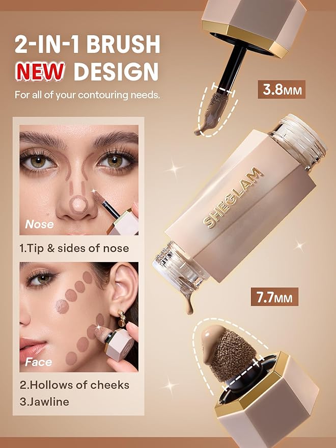 SHEGLAM Precision Sculpt Liquid Contour Duo-Tawny Amber