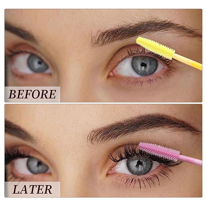 Disposable Silicone Eyelash Mascara Brushes Wands Applicator Eyebrow Brush Makeup Tool Kit Set Tool Bulk