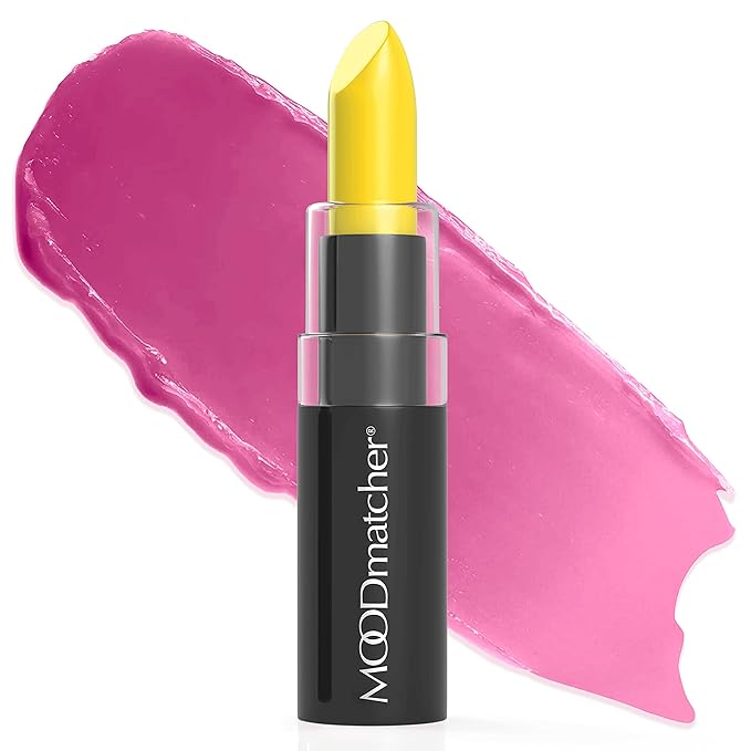 MOODmatcher Original Color Changing Lipstick – 12 Hours Long-Lasting, Moisturizing, Smudge-Proof, Glamorous Personalized Color, Premium Quality – Made in USA (Yellow)