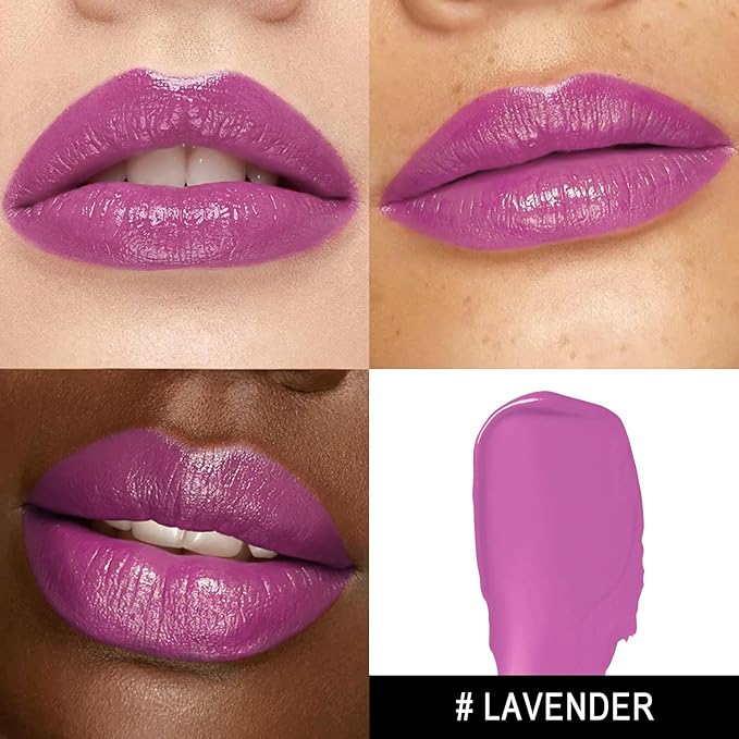 3Pc Moisture Lipsticks for Women Pink Purple Berry Lipstick Hydrate Tinted Lip Balm for Dry Cracked Lips Glossy Lip Color, MA62/65/57