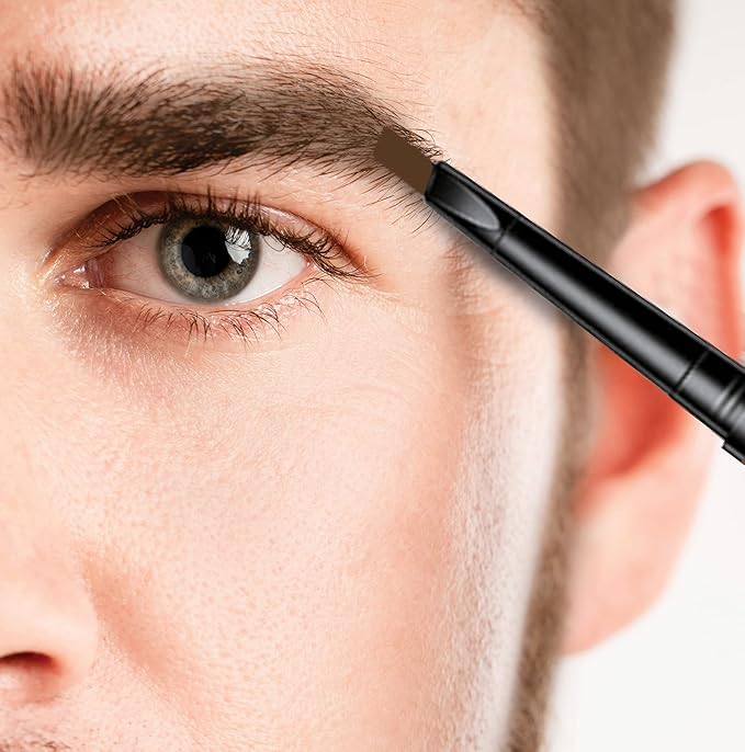 Eyebrow Pencil - Men’s Brow Pencil - 2-in-1 Brow Brush & Lead Pencil - Shape, Define & Fill In Eyebrows - Ultra-Thin - Long-Lasting Color - Vegan - Brown - 1pk