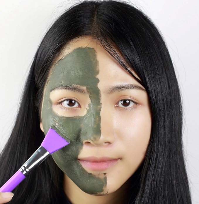 LORMAY 7 Pcs Silicone Brush Applicator Kit for UV Resin Epoxy Art Crafting and Cream Makeup Products (Purple)