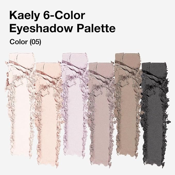 6 Colors Mini Dark Nude Brown Eye Shadow Palette Makeup for Older Women, Neutral Matte Shimmer Eyeshadow Palette Highly Pigmented Waterproof, paleta de sombras de ojos, Vegan & Cruelty-free, 05