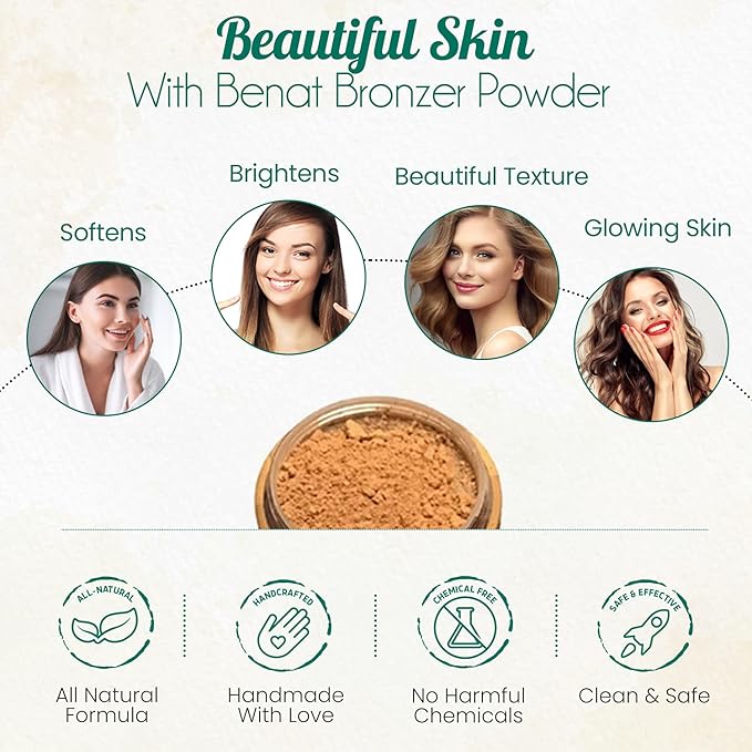 Vegan and Cruelty Free All Natural Bronzer Powder Face Makeup Anti Aging Natural Make Up Cosmetics