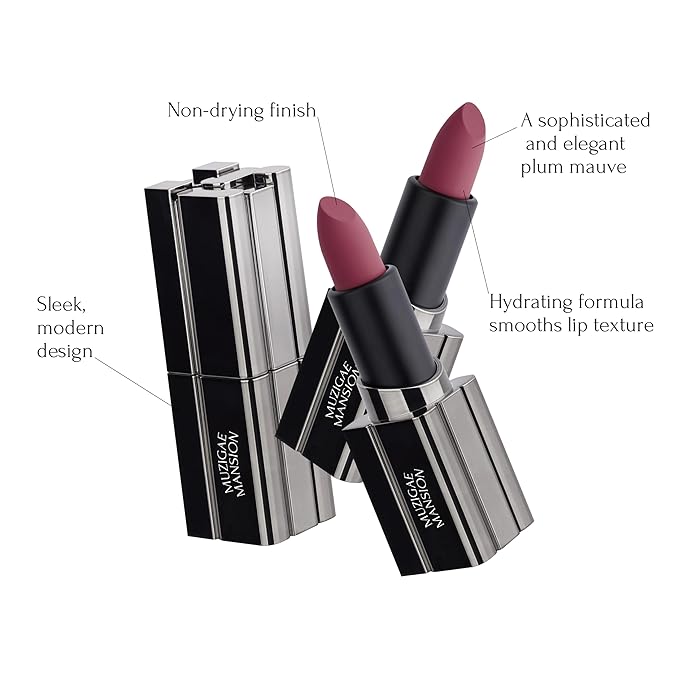 Moodwear Blur Lip Stick – Soft Blurring Tint, Long-Lasting Hydrating, Waterproof K-Beauty – MLBB & Bold Red Shades (Sleek Metallic Design) (Soft Matte Blurring Effect) (007 HIPPY)