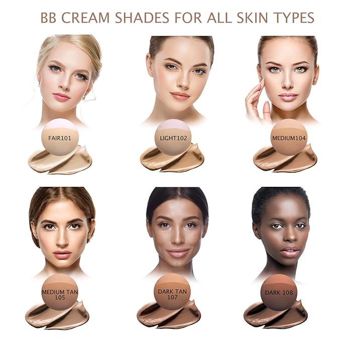 Bellaterra Cosmetics Mineral BB Cream - Tinted Moisturizer & Foundation, Hypoallergenic, Buildable Coverage, Oil-Free, Non-Comedogenic, Vegan, 1.69oz, Medium Tan 105