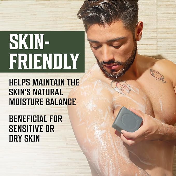 Viking Revolution Tea Tree Natural Soap for Men - Mens Soap Bar with Essential Oils Cold Pressed Bar Soap for Men - Nourishing Mens Bar Soap with Coconut Oil, Shea Oil, Almond Oil (2 Pack)