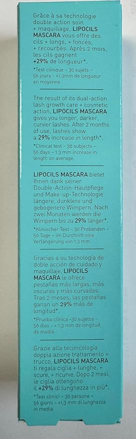 Talika Lipocils Mascara - Eyelash Growth Formula Mascara - 2-in-1 Makeup & Eyelash Care Solution - Brown