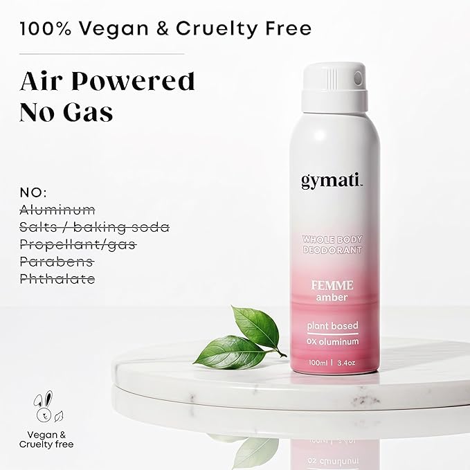 Gymati Natural Deodorant Body Spray Aluminum Free For Women