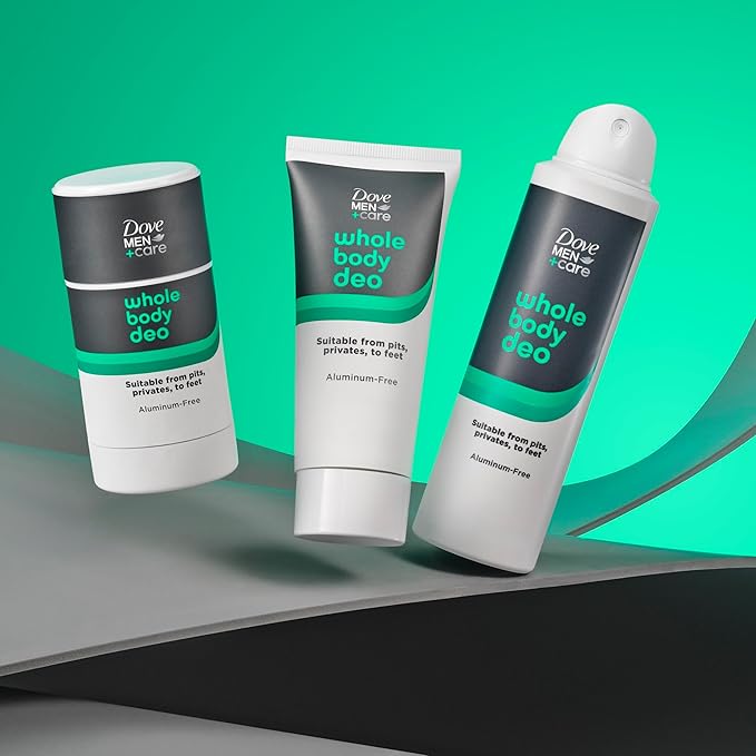 Dove Men+Care Whole Body Deo Aluminum-Free Deodorant Spray Aloe + Bamboo Suitable from Pits, Privates, to Feet 4 oz